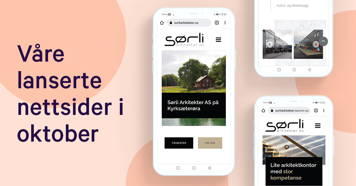 Lanserte nettsider i oktober
