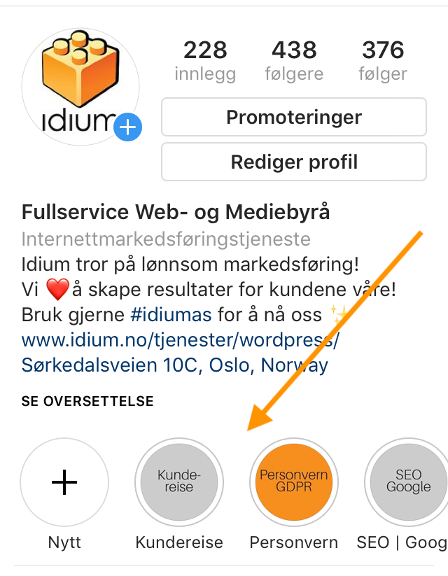 Høyede punk instagram stories