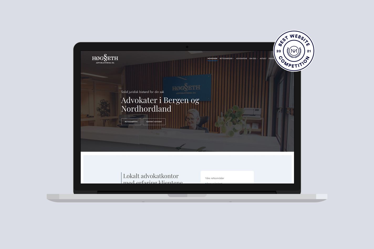 Forsiden til Høgseth Advokatfirma DA