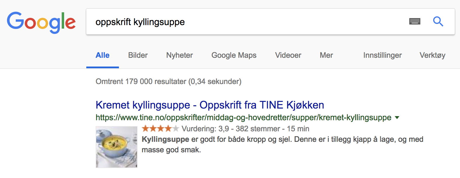 Elementer som gir ekstra informasjon er bra for SEO.