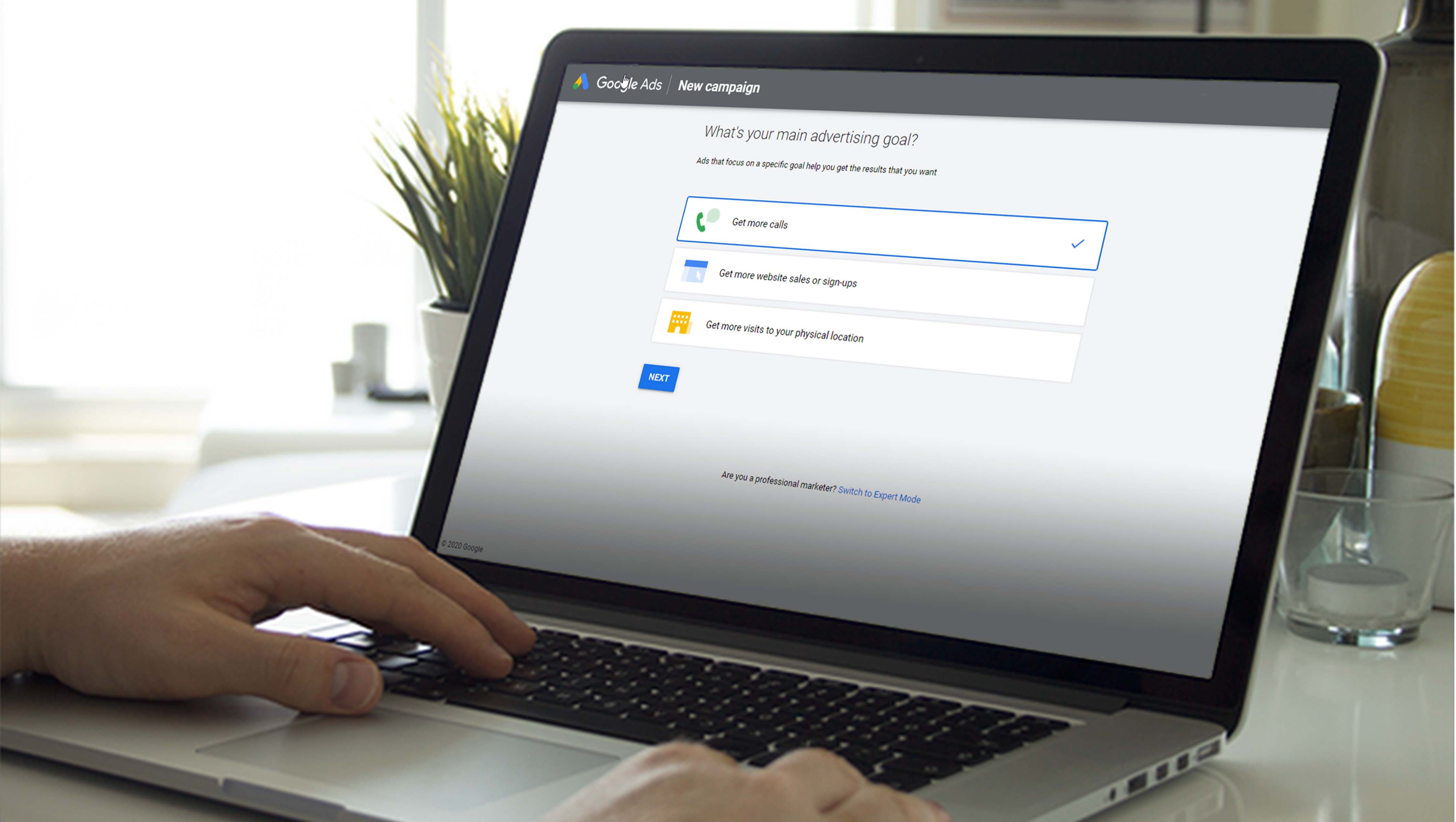 Google Ads på laptopskjerm