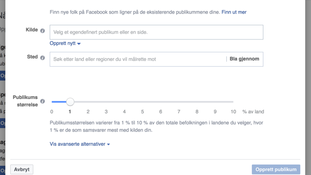 Slik oppretter du et speilpublikum på Facebook